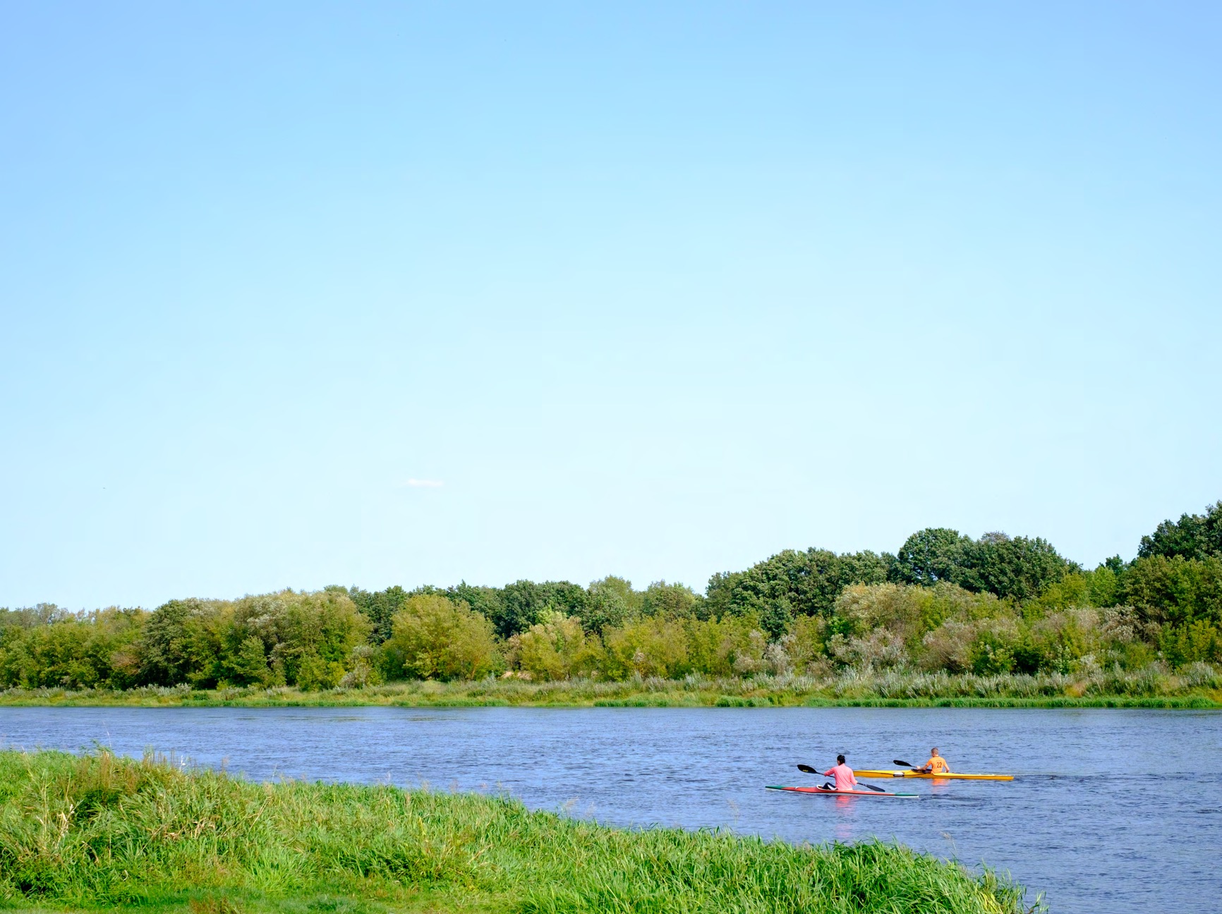 Kayaking on the river near Clarkesville