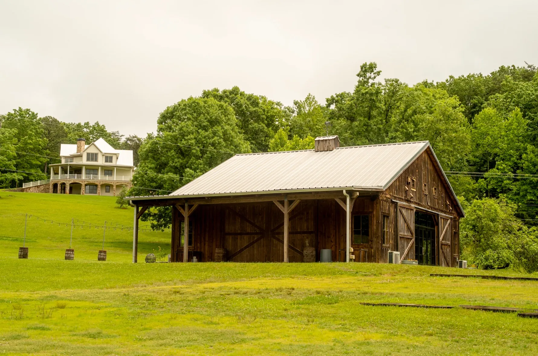 Rustic country barn and farmhouse in the north Georgia mountains