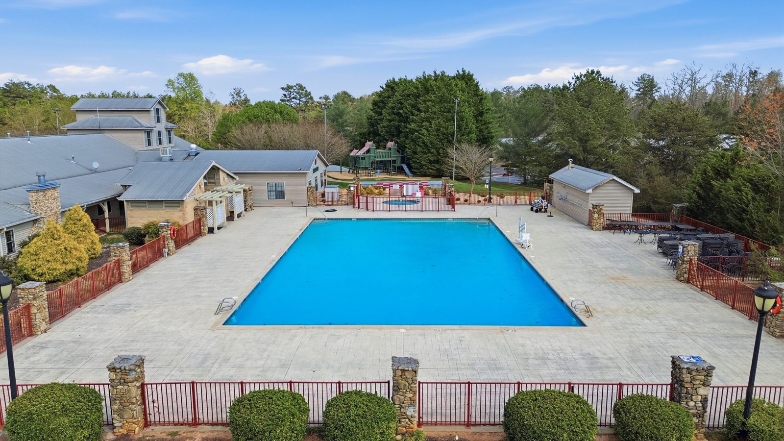 Resort pool and hot tub area